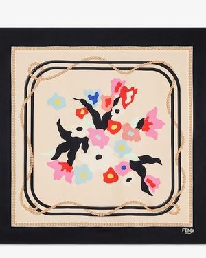 Fendi Sunny Side Flowers Foulard - Pink