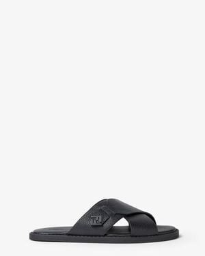 Fendi Squared Ff Slides - Black
