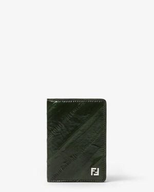 Fendi Ff Squared Card Holder - Green