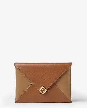 Fendi Ff Diamonds Pouch - Natural