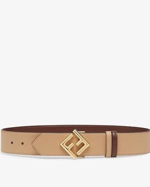 Fendi Ff Diamonds Belt - Natural