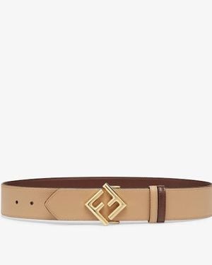 Fendi Ff Diamonds Belt - Natural