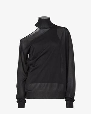 Fendi Silk Organza Sweater - Black
