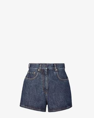 Fendi Denim Flared Shorts - Blue