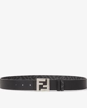 Fendi Squared Ff Belt - Black