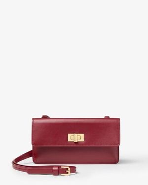 Fendi Peekaboo Wallet With Strap - Red