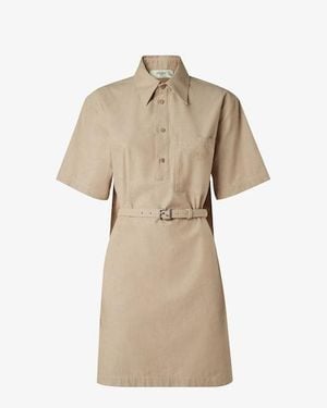 【関税&送料込】Fendi Light-Blue Silk Blend Shirt Dress Dress Jeans Light blue | Fendi