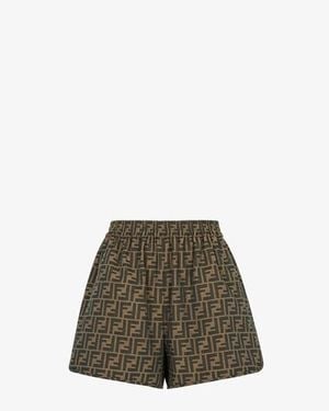 ショートパンツ FENDI Women Shorts  Burmudas FR6259 AWZV 12 Beige Shop Women's Designer Cotton Pants & Shorts | FENDI US