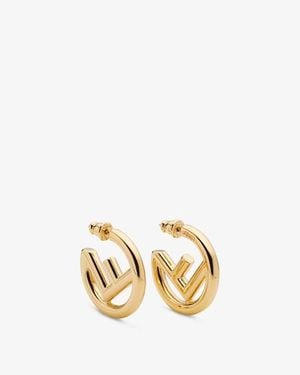 Fendi F Is Earrings - Metallic