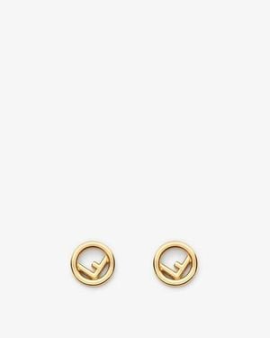 Fendi F Is Earrings - Metallic