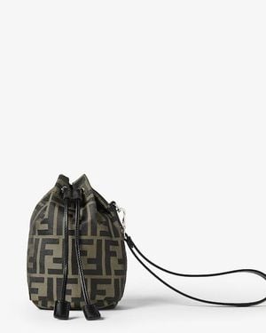Fendi Ff Light Drawstring Pouch Small - Black
