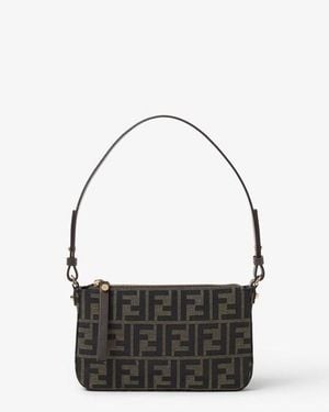 Fendi Ff Jacquard Easy Pouch - Black