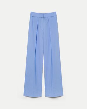 forte_forte Pantalone Con Pieghe - Blu