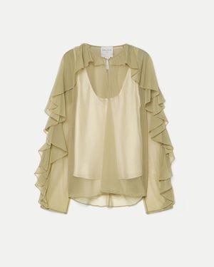 forte_forte Camicia Con Volant - Neutro