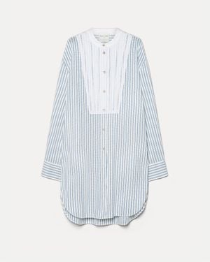 forte_forte Camicia Lunga Giro Inglese - Blu