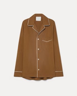 forte_forte Camicia Pigiama Popeline - Marrone