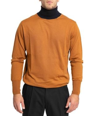 Hōsio Ribbed High-Neck Jumper - Schwarz