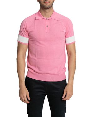 Hōsio Two Button Polo T-Shirt - Rot