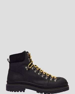SELECTED Leather Hiking Boots - Schwarz