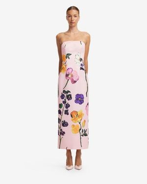 LEO LIN Rayna Printed Bustier Maxi Dress - White