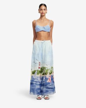 LEO LIN Jamie Wide Leg Pants - White
