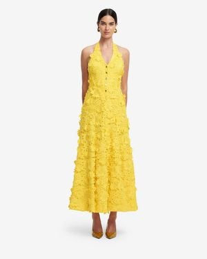 LEO LIN Juliette Lace Halterneck Maxi Dress - Yellow