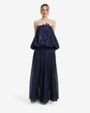 LEO LIN Juno Pleated Pants - Blue