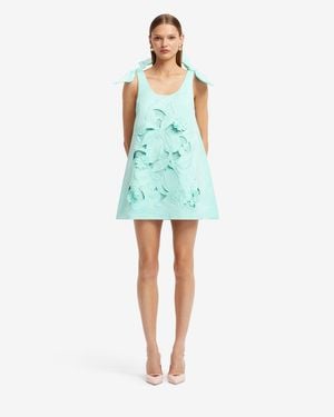 LEO LIN Harper Bow Appliqué Mini Dress - Blue