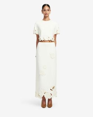 LEO LIN Kyra Appliqué Maxi Skirt - Metallic