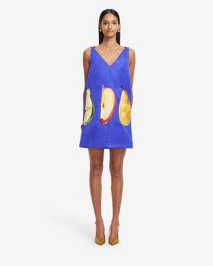 LEO LIN Taylor Embroidered Mini Dress - Blue