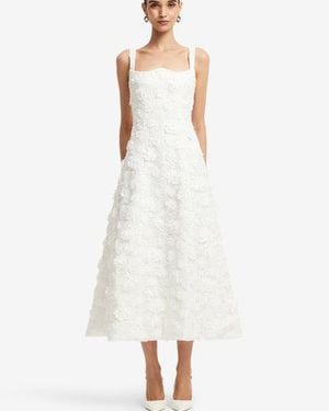 LEO LIN Odette Lace Midi Dress - White