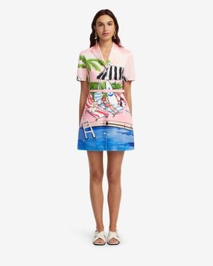 LEO LIN Brigitte Mini Dress - Blue