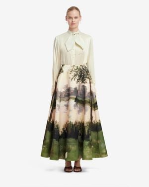 LEO LIN Elina Maxi Skirt - Green