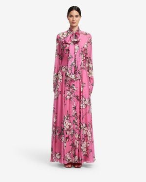 LEO LIN Lilith Tie Neck Maxi Dress - Pink