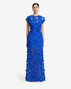 LEO LIN Alena Lace Maxi Dress - Blue