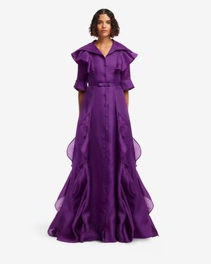LEO LIN Isabella Silk Gown - Purple