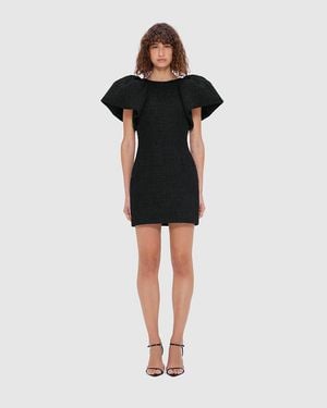 LEO LIN Dana Tweed Mini Dress - Black