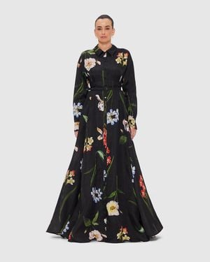 LEO LIN Josephine Silk Gown - Black