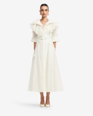 LEO LIN Anya Petal Midi Dress - White