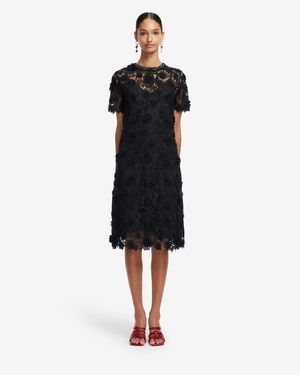 LEO LIN Sheridan Lace Midi Dress - Black