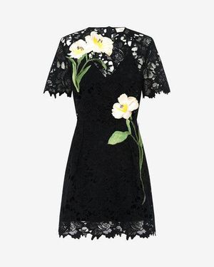 knee length dresses for ladies Monique Embroidered Lace Maxi Dress main image 1