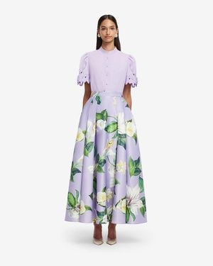 LEO LIN Amelie Appliqué Shirt Top - Blue