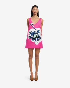LEO LIN Kaelyn V Neck Mini Dress - Red