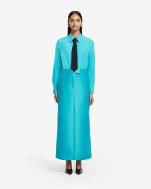 LEO LIN Eve Maxi Skirt - Blue