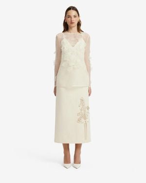 LEO LIN Aurelia Petal Blouse - White