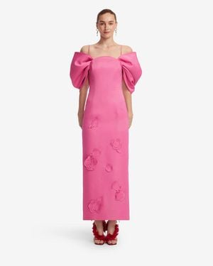 LEO LIN Arabella Appliqué Maxi Dress - Pink