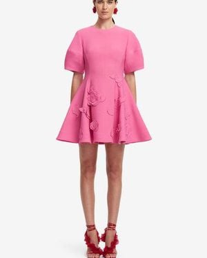 LEO LIN Simona Appliqué Mini Dress - Pink