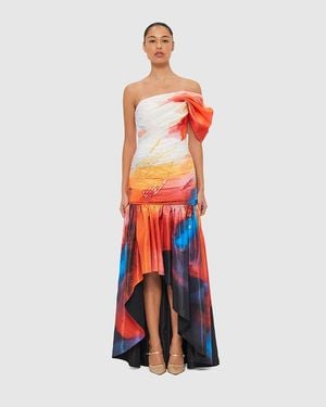 LEO LIN Elsa One Shoulder Gown - Orange