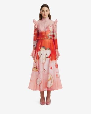 LEO LIN Maeve Butterfly Long Sleeve Top - Red