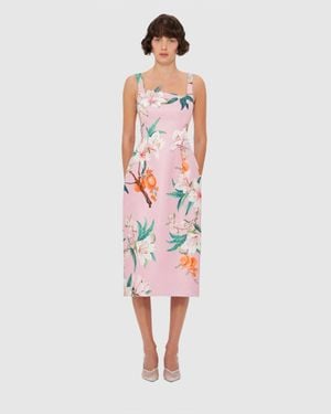 LEO LIN Larissa Midi Dress - Red